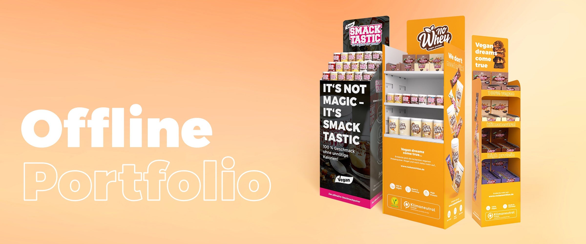 Rocka Nutrition Aufsteller im Lebensmitteleinzelhandel