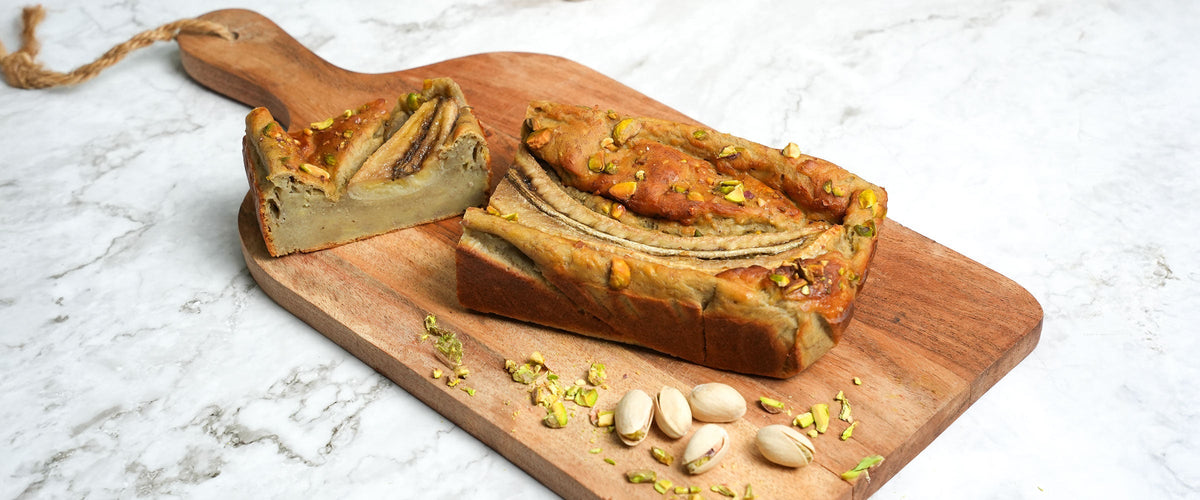 Pistachio Protein Banana Bread